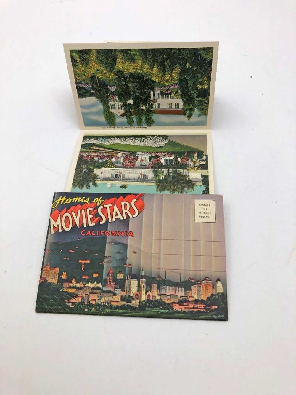 Homes of Movie-Stars California Postcard Pictures Set 18 Pictures 9 Back to Back